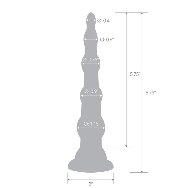 Анальная елочка на присоске 6,75in Anal Beads With Suction Base_5