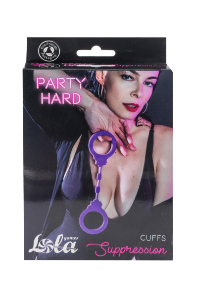 Силиконовые наручники Party Hard Suppression Purple_4