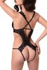 Эротическое боди Erolanta Lingerie Collection с глубоким декольте, кружевное, черное (46-48)_3