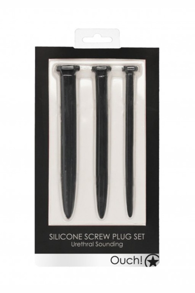 Набор из трех стимуляторов уретры (струн) Silicone Rugged Nail Plug Set_1
