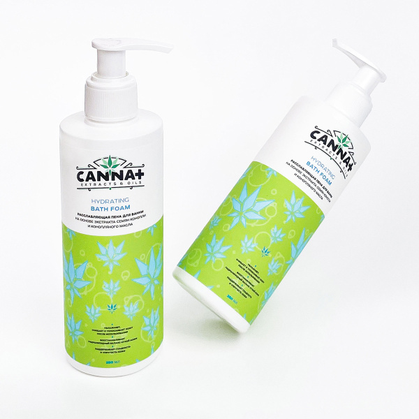 Расслабляющая пена для ванны CANNA+ Hydrating Bath Foam 250 мл_5