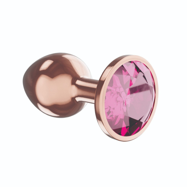 Анальная Пробка Diamond Quartz Shine L Розовое Золото_1