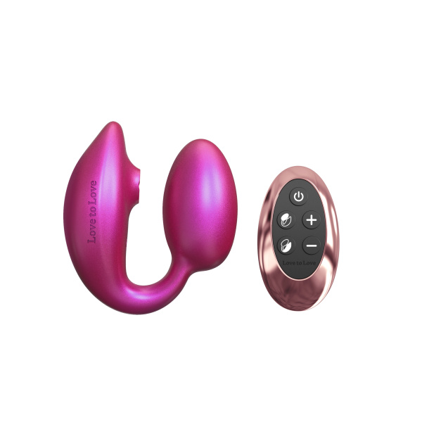 Cтимулятор клитора и зоны G с пультом для пары Love to love WONDERLOVER - IRIDESCENT BERRY_7