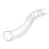 Изящный фаллоимитатор с рельефом 11 in Glass Pelvic Wand Double Ended_4