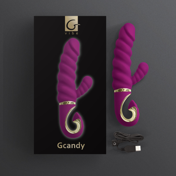 Потрясающий вибратор Gvibe Gcandy - Sweet Raspberry, 18 см фиолетовый_2