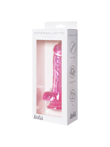 Прозрачный дилдо Intergalactic Rocket Pink_1
