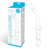 Фаллоимитатор двусторонний 12 in Girthy Ribbed G-Spot Glass Dildo With Handle Grip Double Ended_2