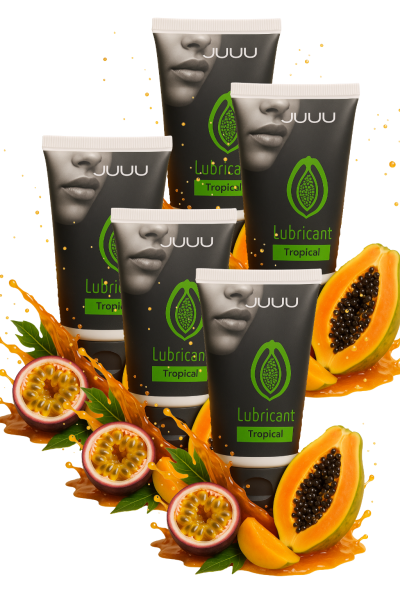 Сет съедобных лубрикантов JUJU Тропические фрукты, 5х50ml 745JU_1