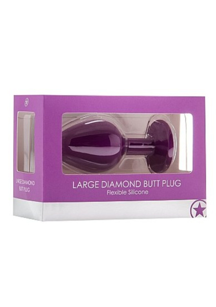 Анальная пробка с кристаллом Diamond Butt Plug (Large)_1