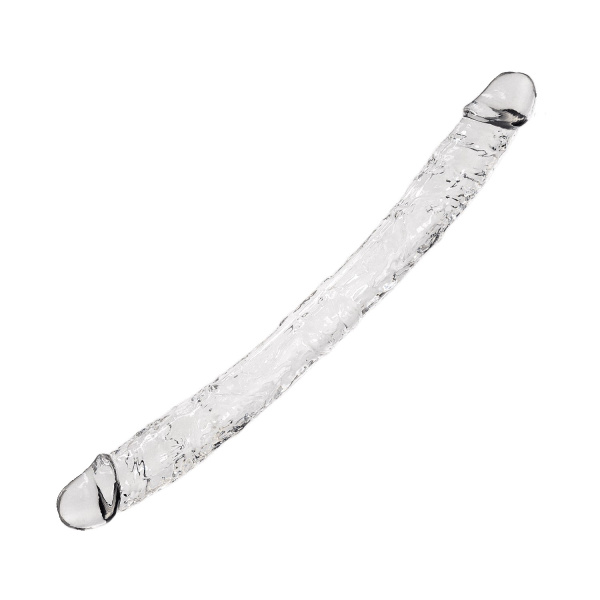 Двусторонний фаллоимитатор Supreme Jelly Dildo прозрачный_2