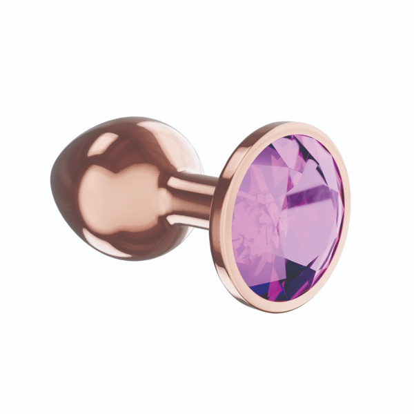Анальная Пробка Diamond Amethyst Shine L Розовое Золото_1