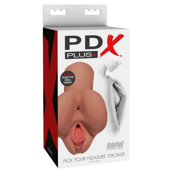 Мастурбатор вагина и анус PDX Plus Pick Your Pleasure Stroker Tan_1