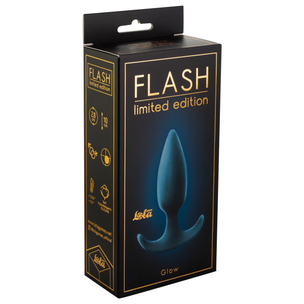 Анальная пробка со смещенным центром тяжести Flash Glow_1