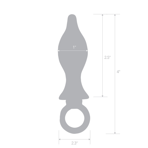 Плаг металлический с кольцом 2,5 in Stainless Steel Metal Tapered Butt Plug With Loop Hardware_5