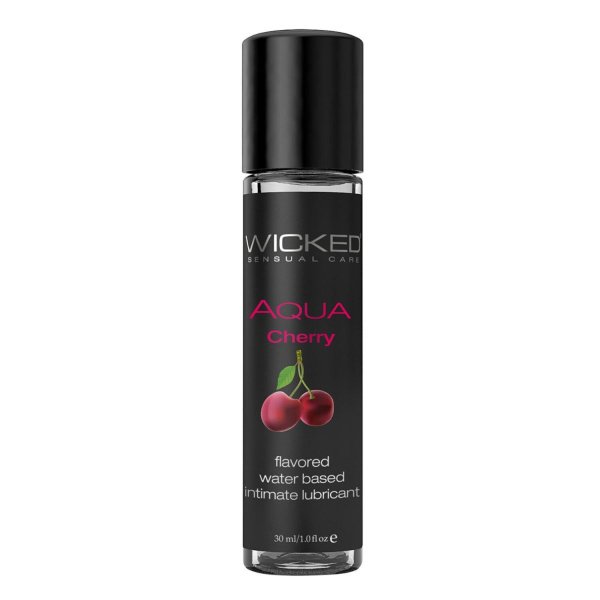Лубрикант со вкусом сладкой вишни WICKED AQUA Cherry 30 ml_1