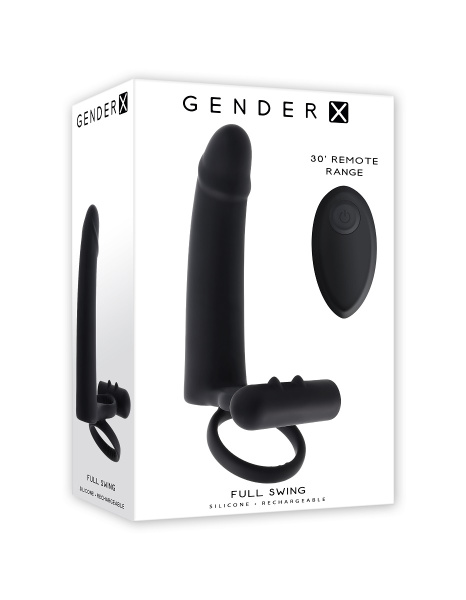 Эрекционное виброкольцо с вибростимулятором для двойного проникновения Full Swing_2