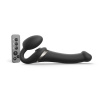 Гибкий страпон Strap-on-me MULTI ORGASM с имитацией оральных ласк и вибрацией, черный, M_1