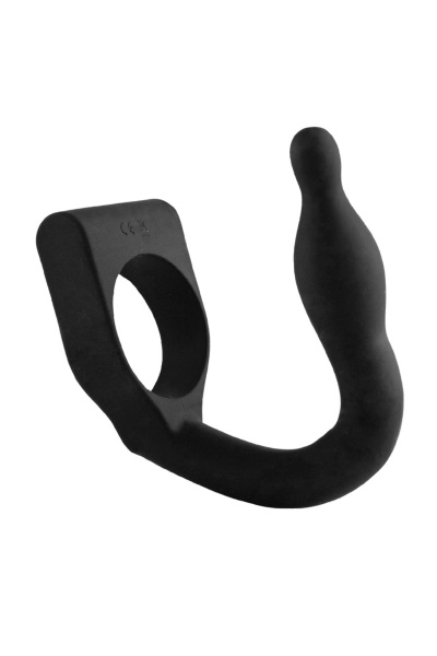 Анальная вибровтулка с эрекционным кольцом MALESATION Discovery, силикон, черный, 20,5 см_4