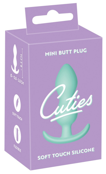 Анальная пробка мини Cuties бирюзовая_1