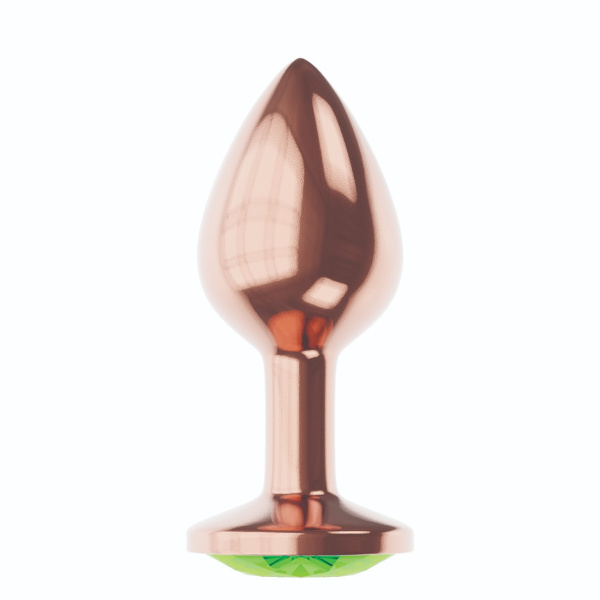 Анальная Пробка Diamond Emerald Shine S Розовое Золото_3