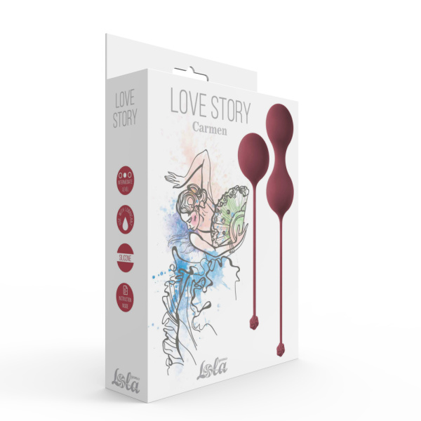 Набор вагинальных шариков Love Story Carmen Wine Red_1