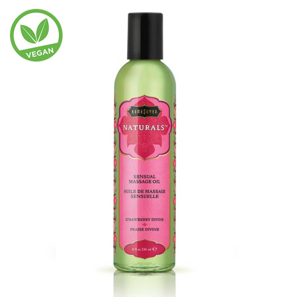 Массажное масло Naturals massage oil Strawberry divine 236 мл_1