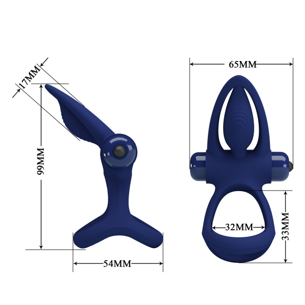 Эрекционное кольцо с вибростимуляцией клитора Pretty love BI-210306-3_1