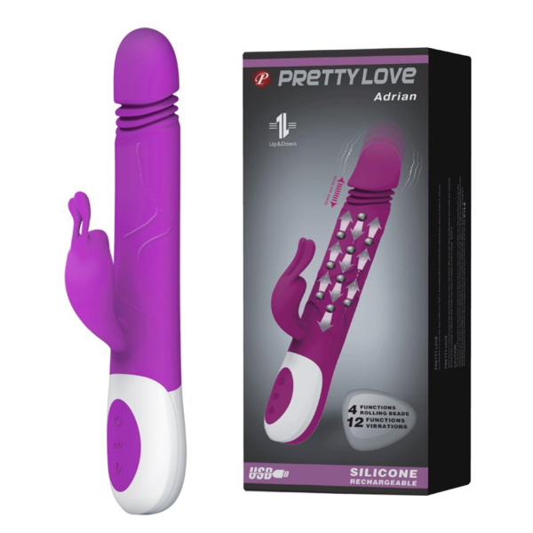 ADRIAN Вибромассажер с клиторальным стимулятором 12 ф-ций_1