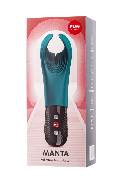 Вибромастурбатор Fun Factory MANTA, силикон, зеленый, 16 см_4