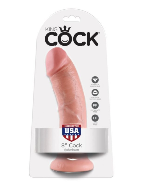 Фаллоимитатор на присоске телесный King Cock 8_1