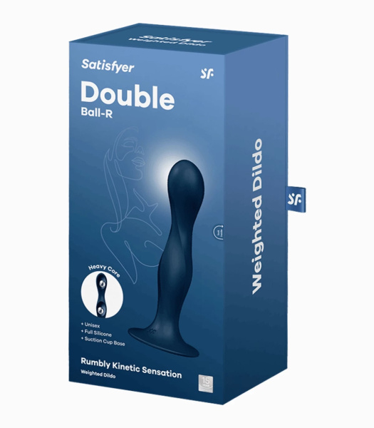 Фаллоимитатор Satisfyer Double Ball-R, синий_3