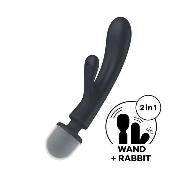 Вибратор-ванд 2 в 1 Satisfyer Triple Lover, серый_2