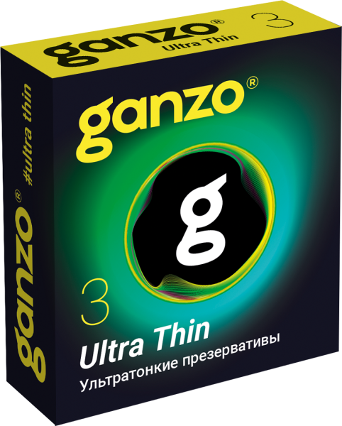 Презервативы Ganzo Ultra thin, ультратонкие, латекс, 18 см, 3 шт_1