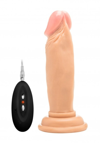 Фаллоимитатор с вибрацией и пультом управления Vibrating Realistic Cock - 6""_1