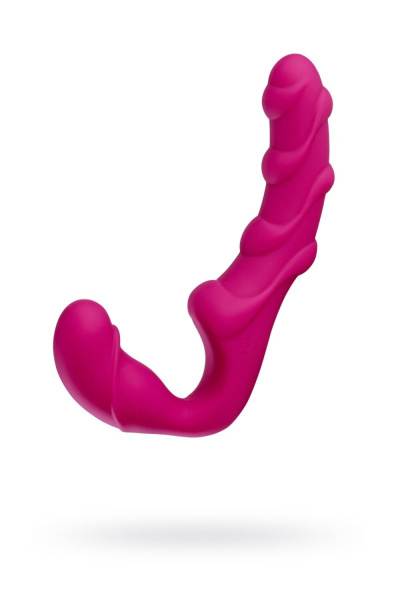 Анатомический безремневой страпон Fun Factory SHARE XL, силикон, фуксия, 25 см_5