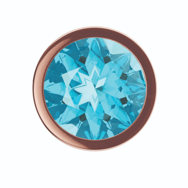 Анальная Пробка Diamond Topaz Shine L Розовое Золото_4