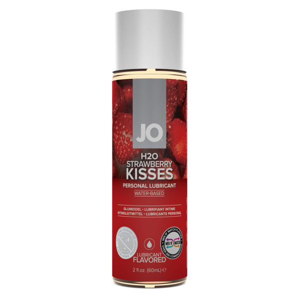 Вкусовой лубрикант "Клубника" / JO Flavored Strawberry Kiss 1oz - 60 мл._1