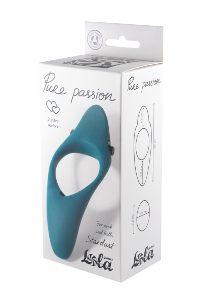 Эрекционное виброкольцо Pure Passion Stardust Green_4