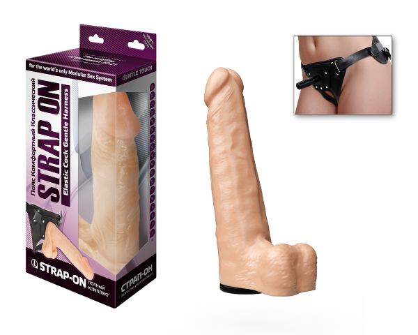 Фаллоимитатор с поясом harness ( strap-on ), l 145 мм d 34 мм арт. 281803_1