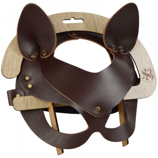 Маска Кошечка, коричневая_4