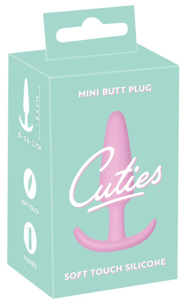 Анальная пробка мини Cuties розовая_1
