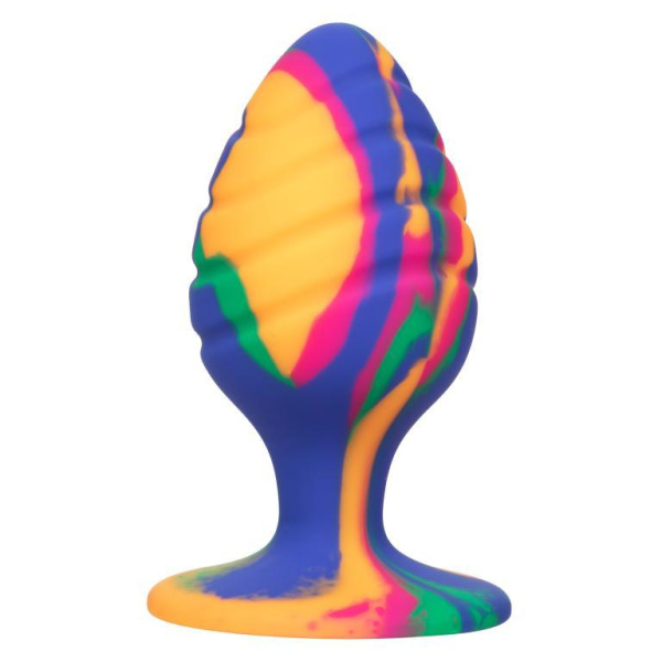 Текстурированная анальная пробка L из силикона CHEEKY LRG SWIRL TIE-DYE PLUG_3