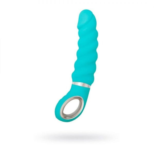 Анатомический витой вибратор Gvibe Gjack 2 - бирюзовый 22 см_1