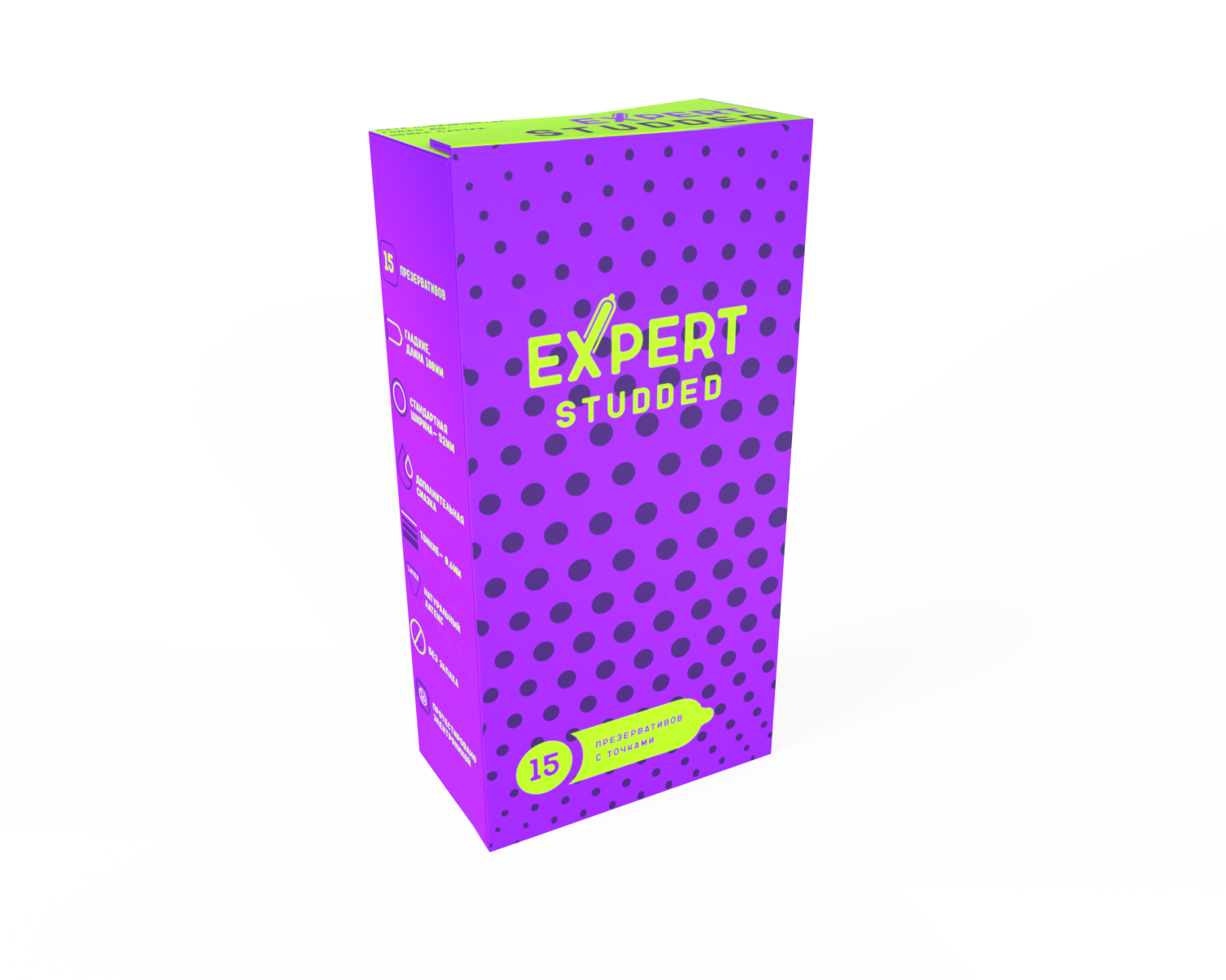 Презервативы EXPERT Studded, облегающие, точечные, 15 шт_1