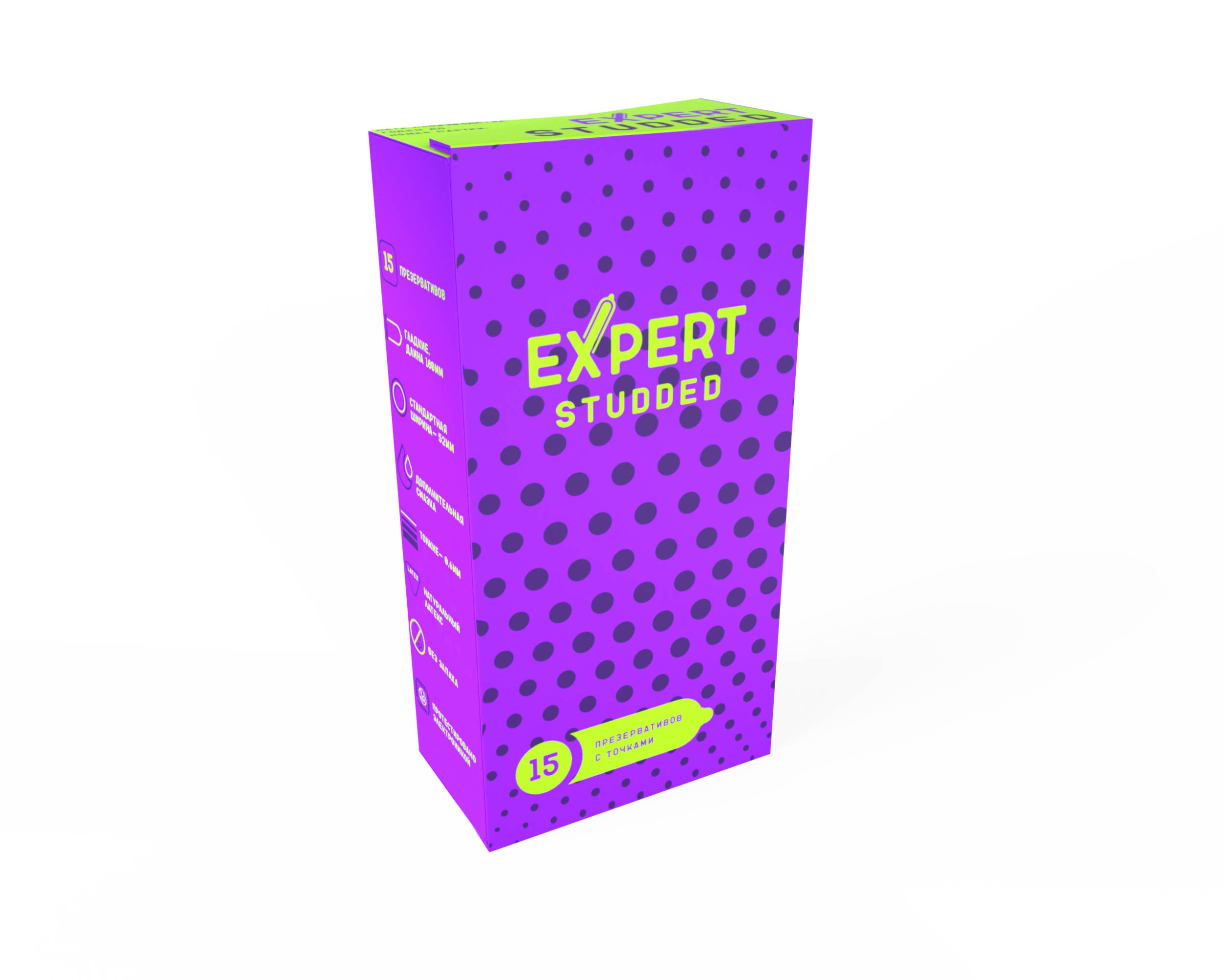 Презервативы EXPERT Studded, облегающие, точечные, 15 шт_1