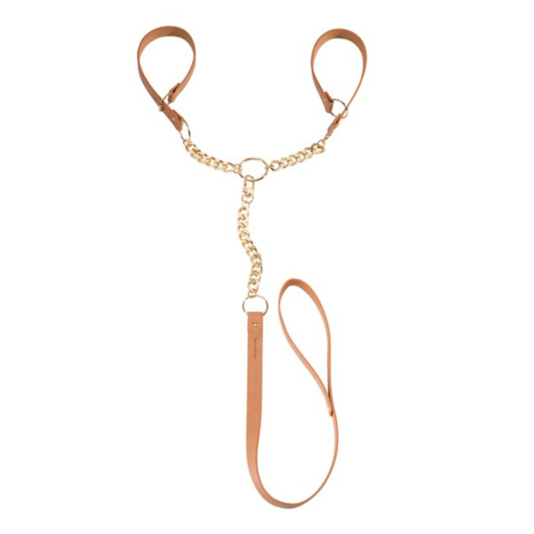 Наручники с петлей Bijoux Indiscrets коричневые_1