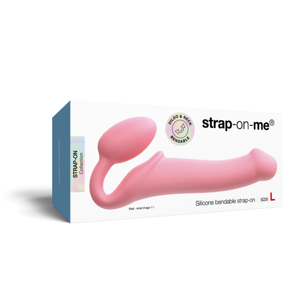 Гибкий страпон Strap-on-me Semi-Realiste, розовый, L_3