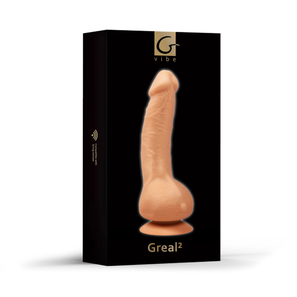 Gvibe Greal 2- супер-реалистичный вибратор из Bioskin, 22х4 см. Телесный_3