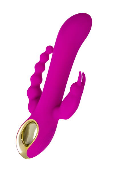 Тройной вибратор A-Toys by TOYFA TRINNY, силикон, фиолетовый, 21,5 см_6