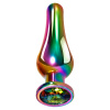 Evolved RAINBOW METAL PLUG MEDIUM Радужная анальная пробка средняя_2